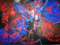 ohne Titel (Acryl, Sand auf Leinwand)