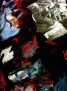 Life (Acryl, Zeitung auf Papier)