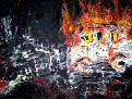 Attentat (Acryl, Lack auf Leinwand)