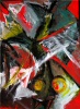 Der Tatzelwurm sprang pltzlich aus dem schwarzen Ei II (Acryl auf Papier)