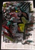 rgernis (Entwurf, Acryl auf Zeitungspapier)